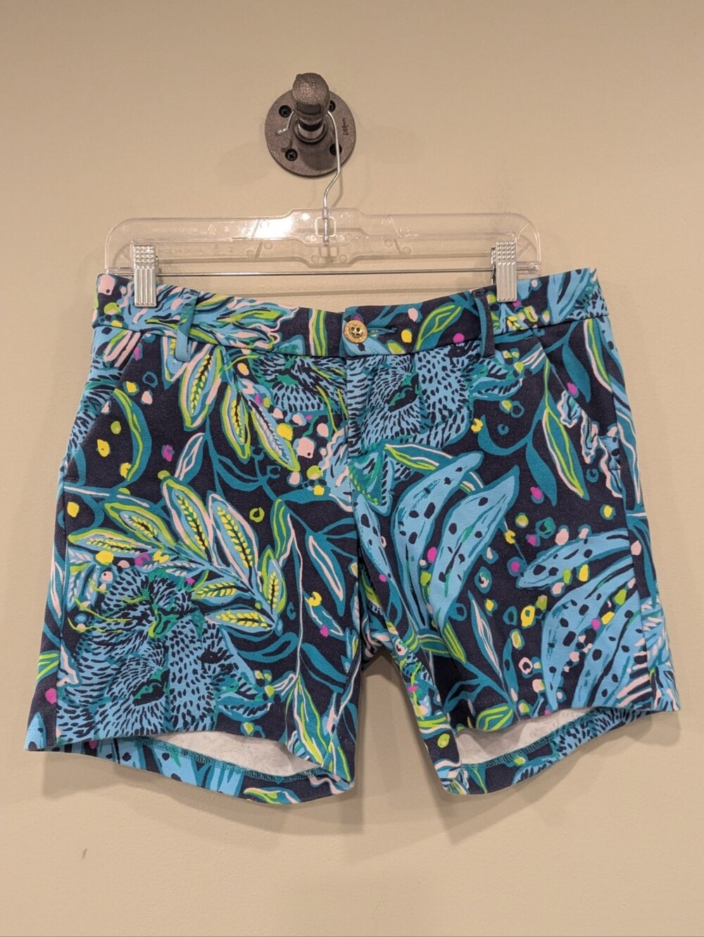 Lilly Pulitzer Jayne Knit Shorts In Low Tide Navy Catty Personality Size 6